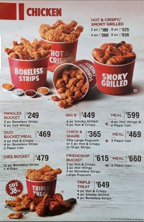 Order Online; 1900 12th Avenue NE. . Kentcky fried chicken menu